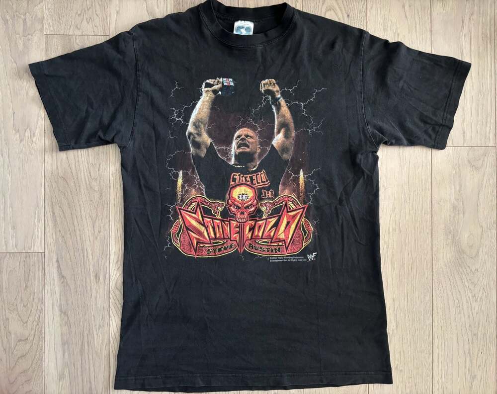 Vintage 2001 Stone Cold Steve Austin WWF Wrestling Shirt